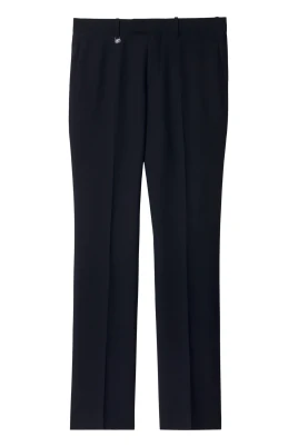 Blå Ull Slim Fit Byxor