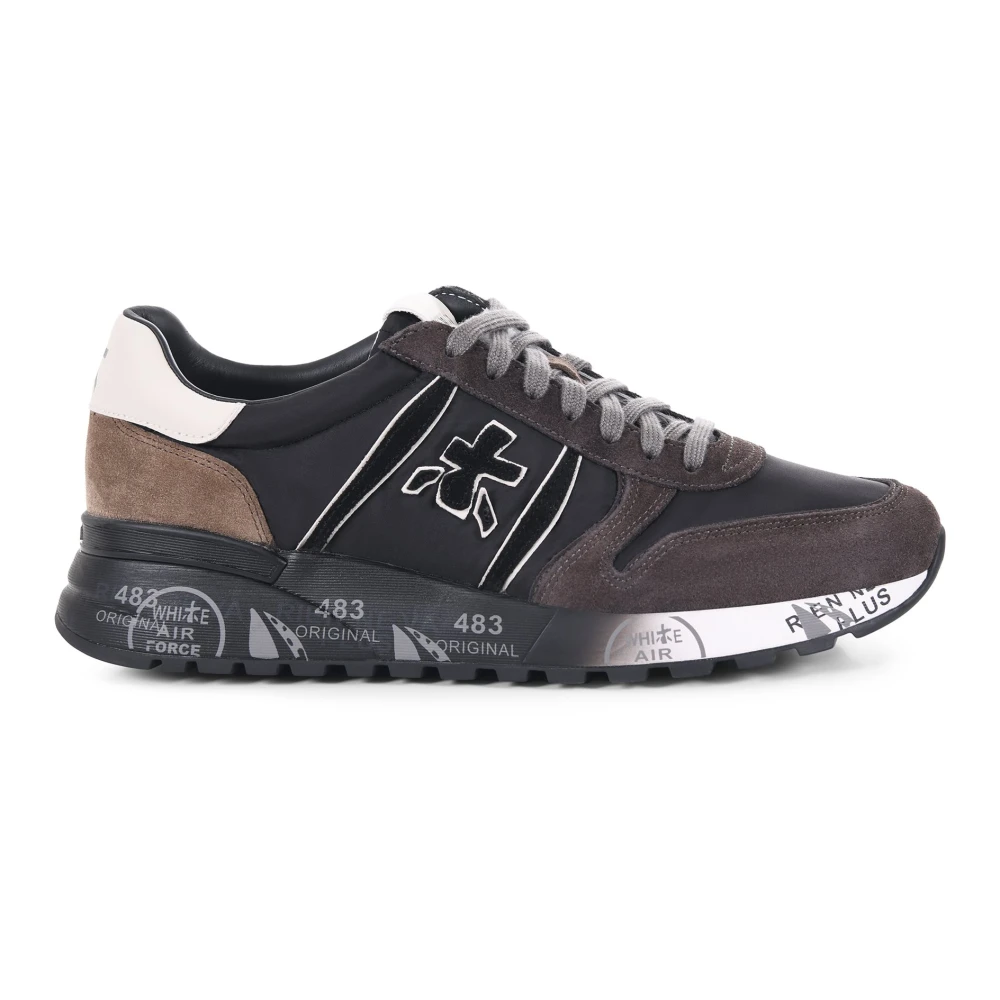 Premiata Uomo Grigio, Pelle Per Lander Sneakers Lander Marroni (44), Marrone, Basso, Stringhe, Casual - Immagine 4