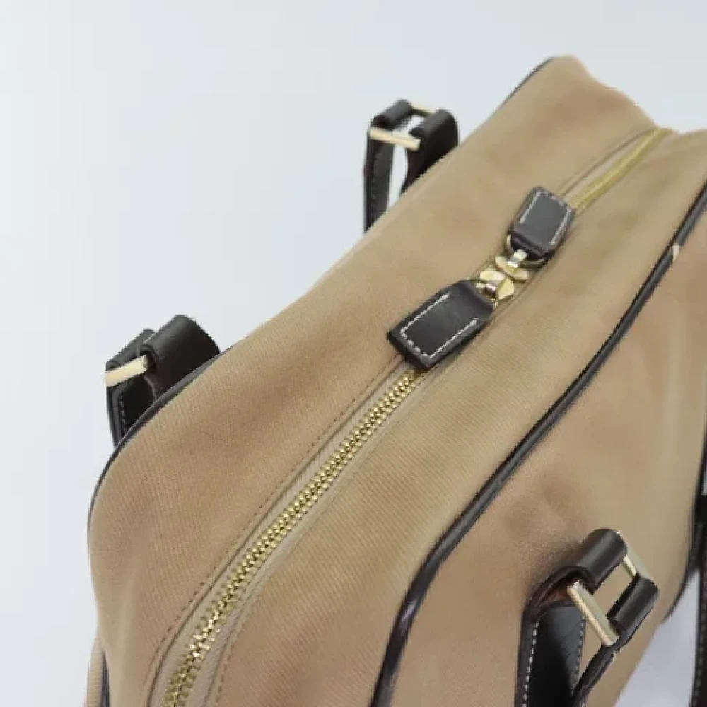 Burberry Vintage Pre-owned Canvas handbags Beige Dames