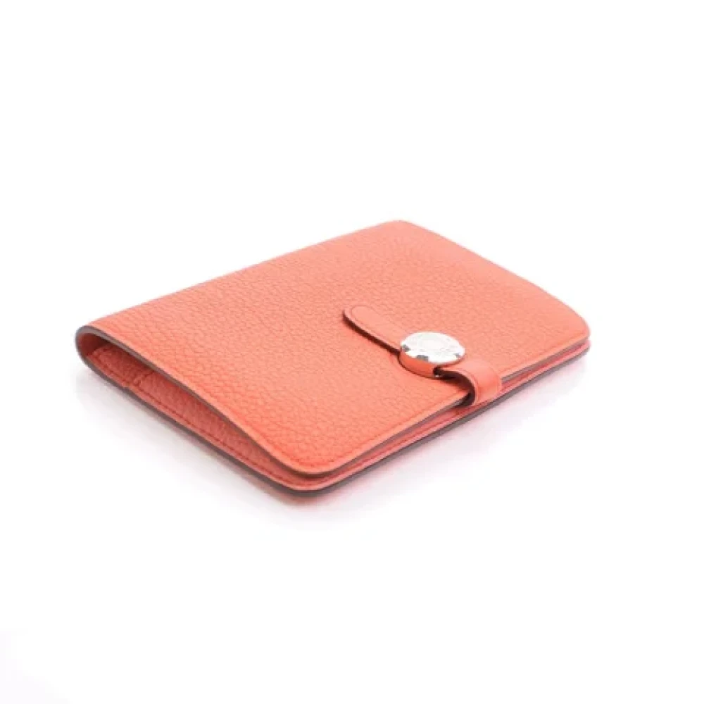 Hermès Vintage Pre-owned Leather wallets Orange Dames