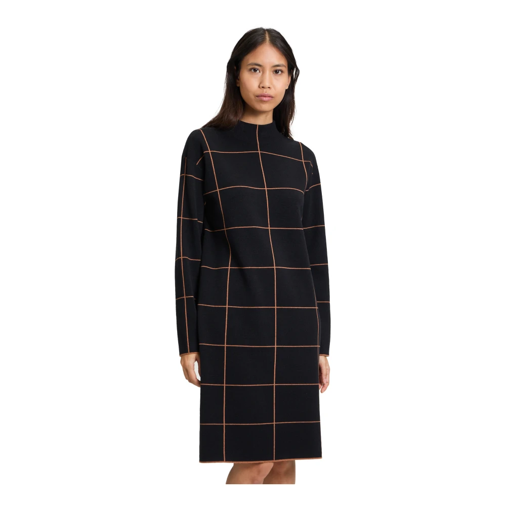 Betty Barclay Jacquard Gebreide Jurk Black Dames