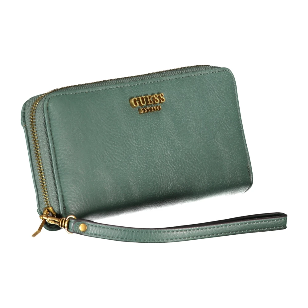 Guess Groene Damesportemonnee met Ritssluiting Green Dames