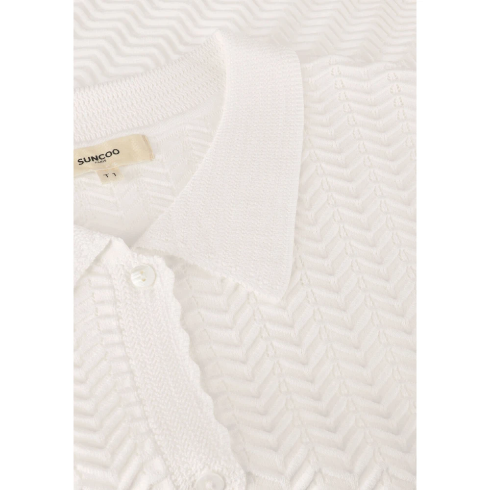 Suncoo Ecru Twist T-shirt Giblis Beige Dames