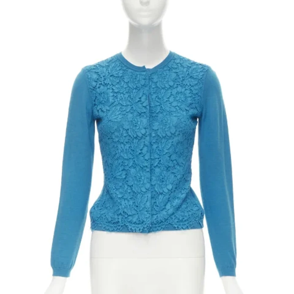 Valentino Vintage Pre-owned Wool tops Blue Dames