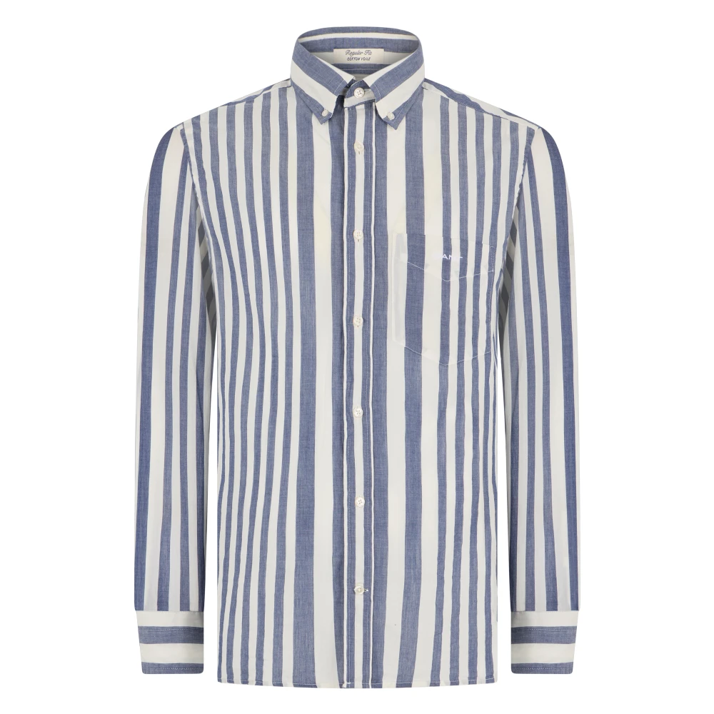 Gant Men's Multicolor Casual Shirts, Xl, Striped Cotton Voile Shirt