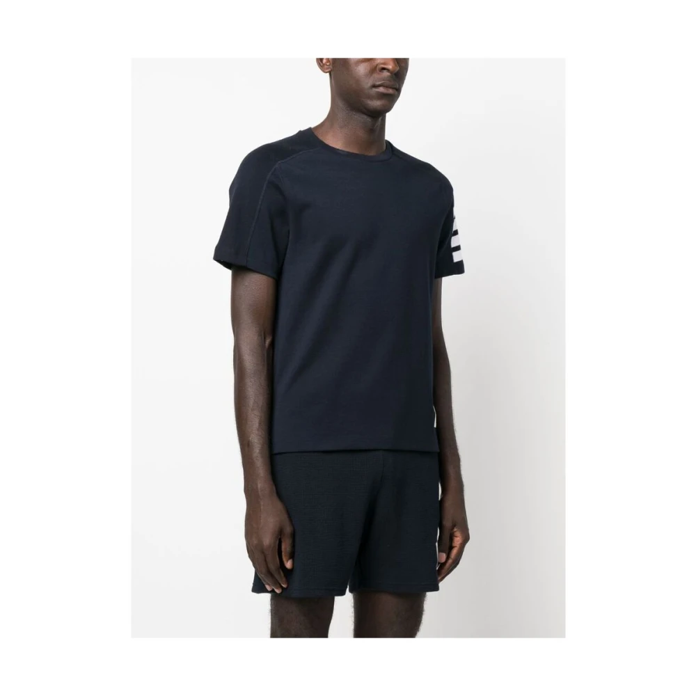 Thom Browne Gestreept Katoenen T-shirt Blue Heren