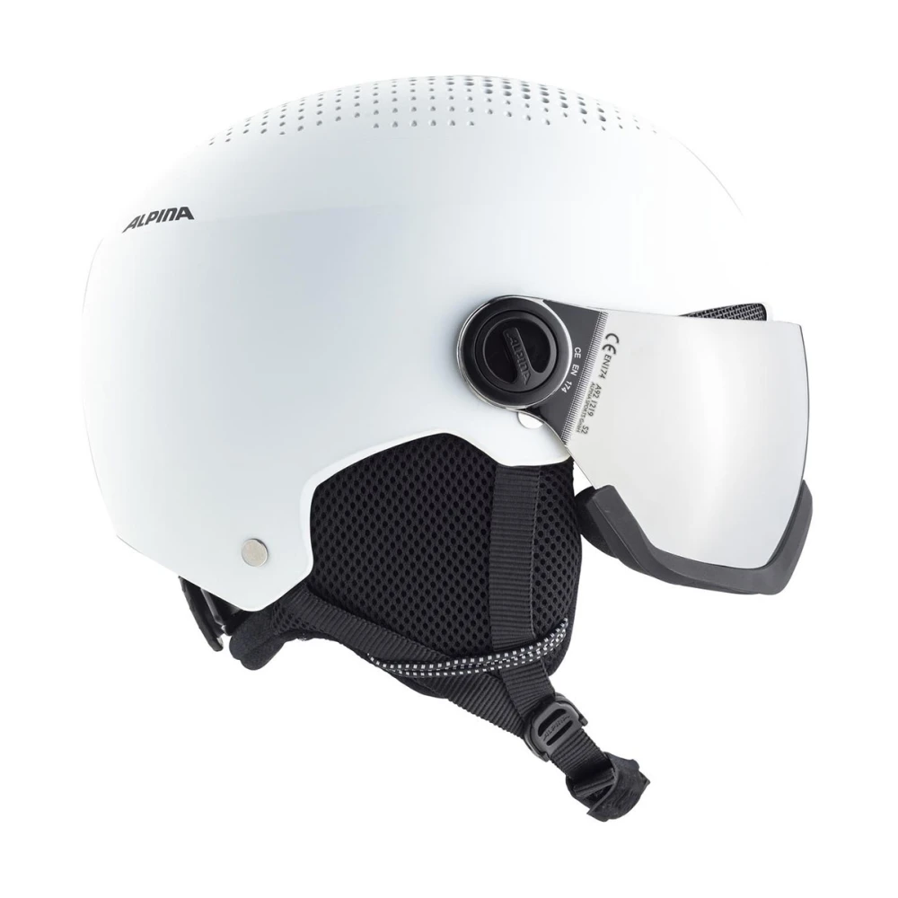 Alpina Wit Mat Vizier Q Lite Helm White Unisex