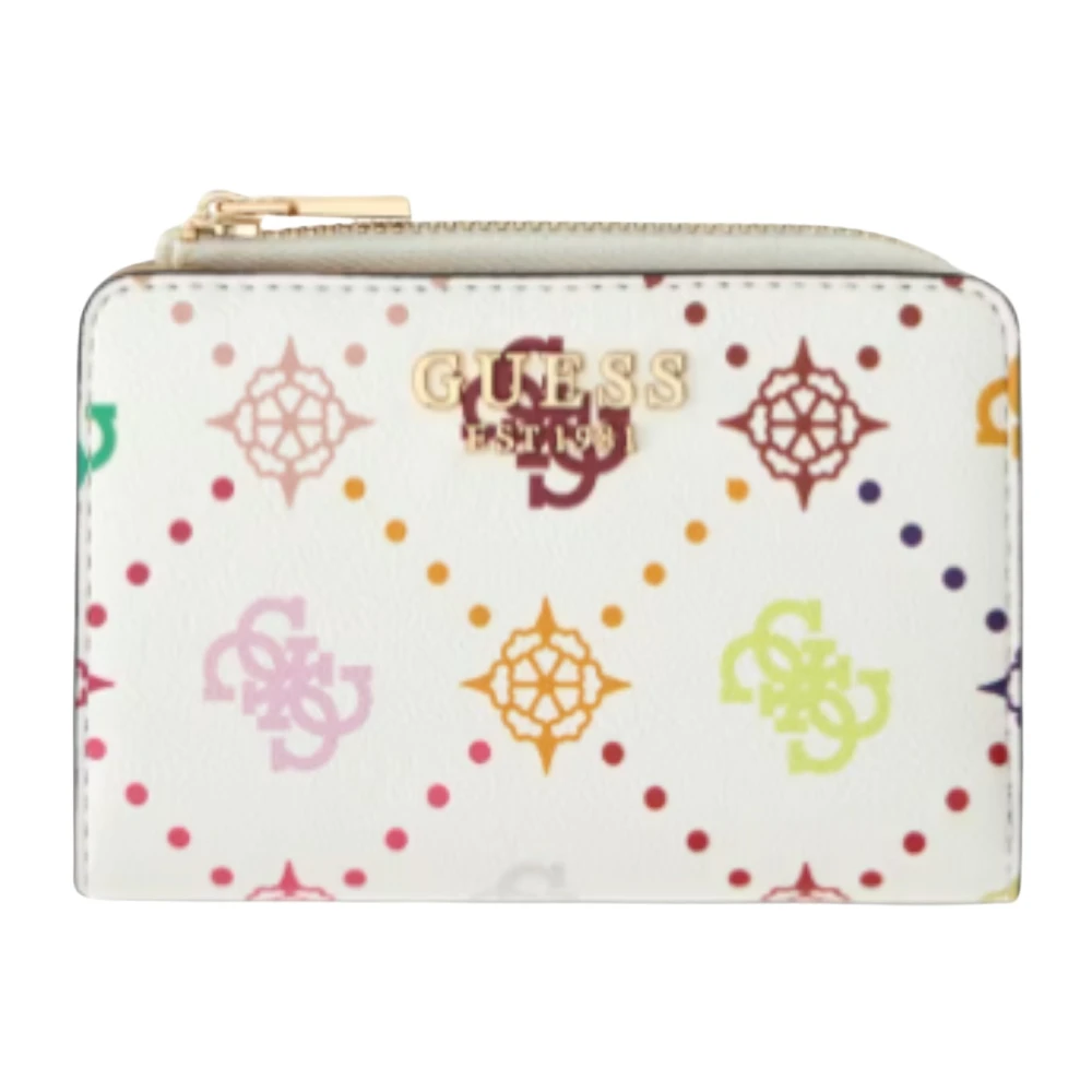 Guess Women's Multicolor Wallets & Cardholders, One Size, Emelie Logo Slg Zip Around Card Case