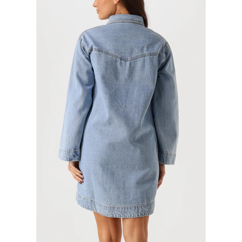 NEO NOIR Blauwe Denim Mini Jurk Blue Dames