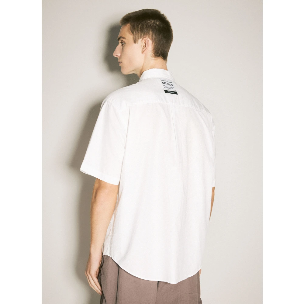 Undercover Logo Patch Katoenen Shirt White Heren