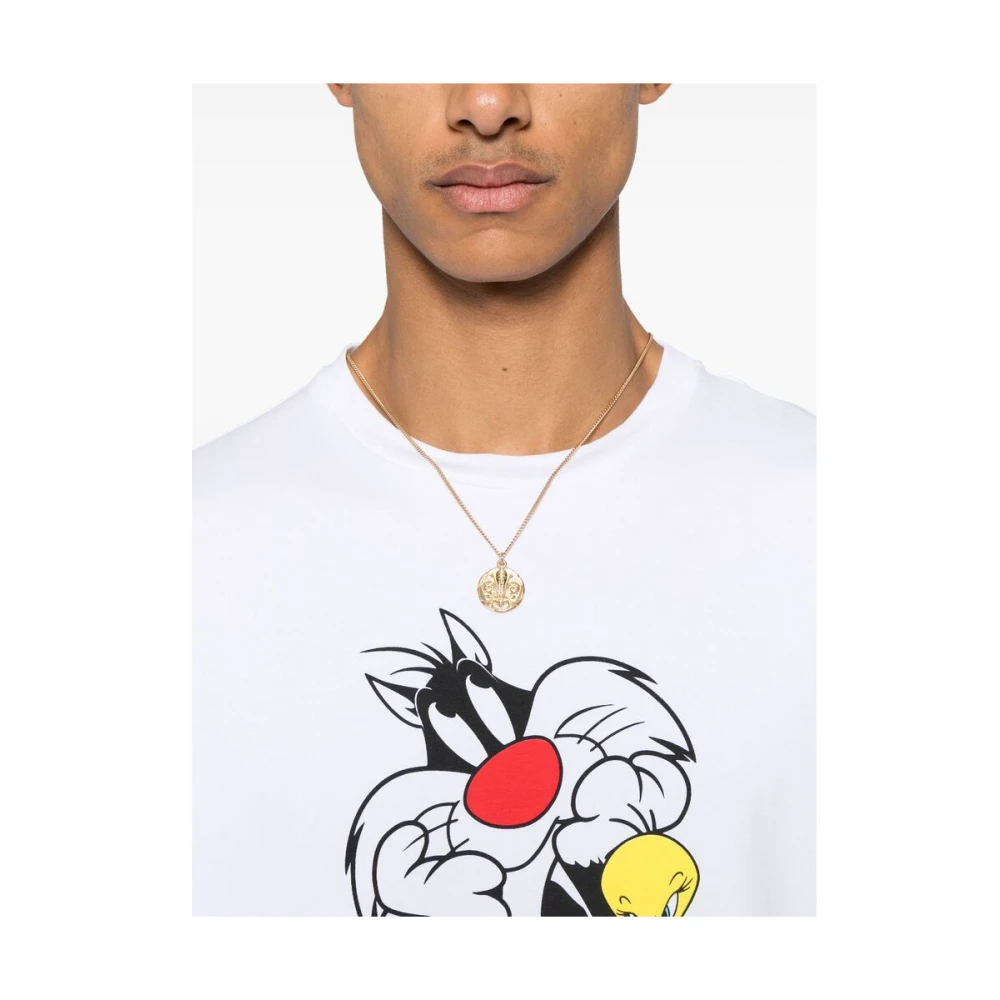 Iceberg Logo Print Crew Neck T-shirt White Heren
