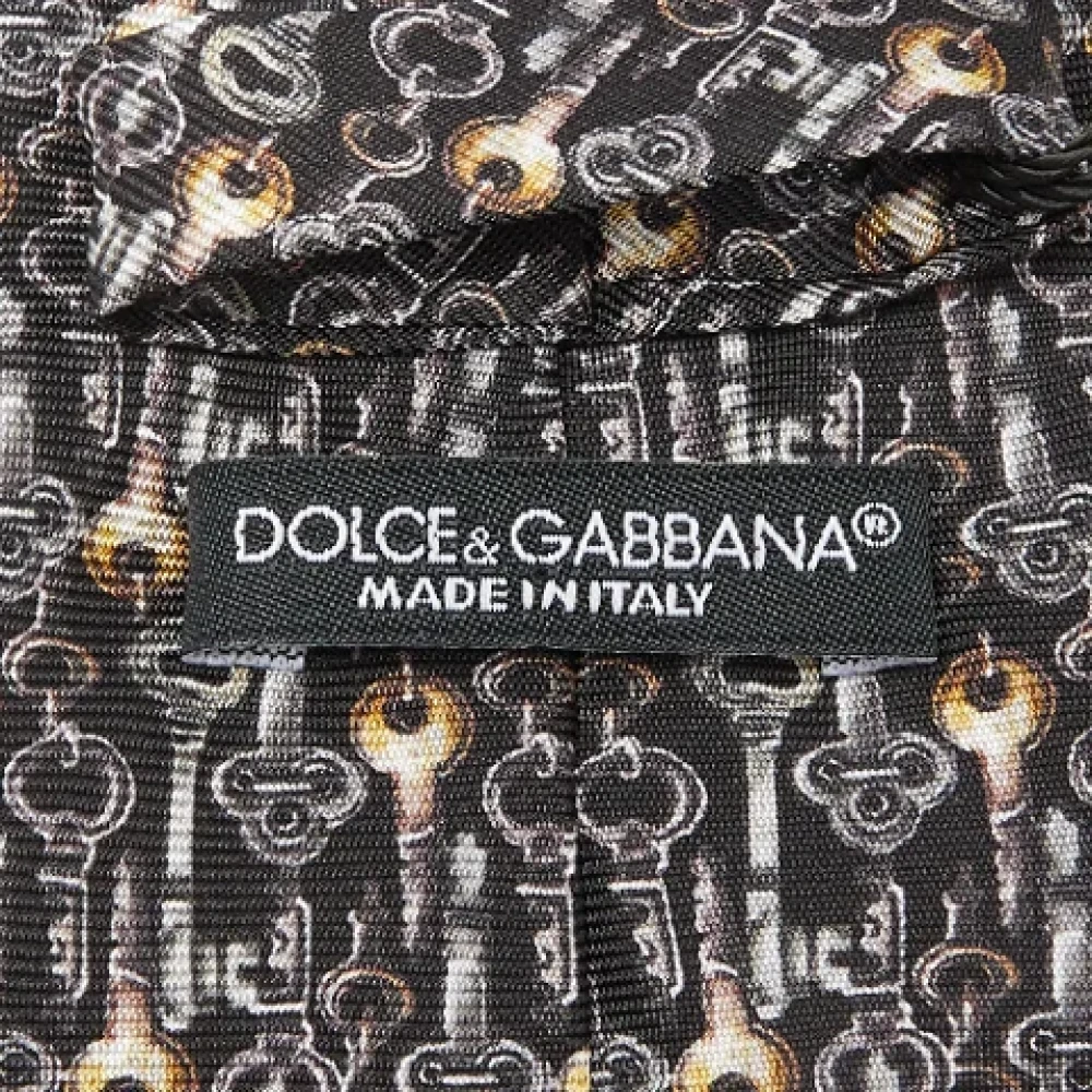 Dolce & Gabbana Pre-owned Silk home-office Black Heren