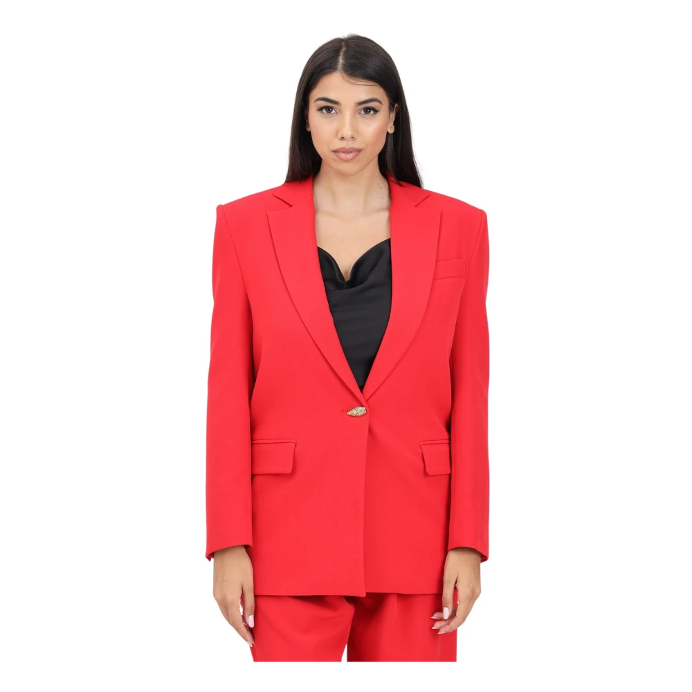 Just Cavalli Rode Vrouwen Elegante Jas Red Dames