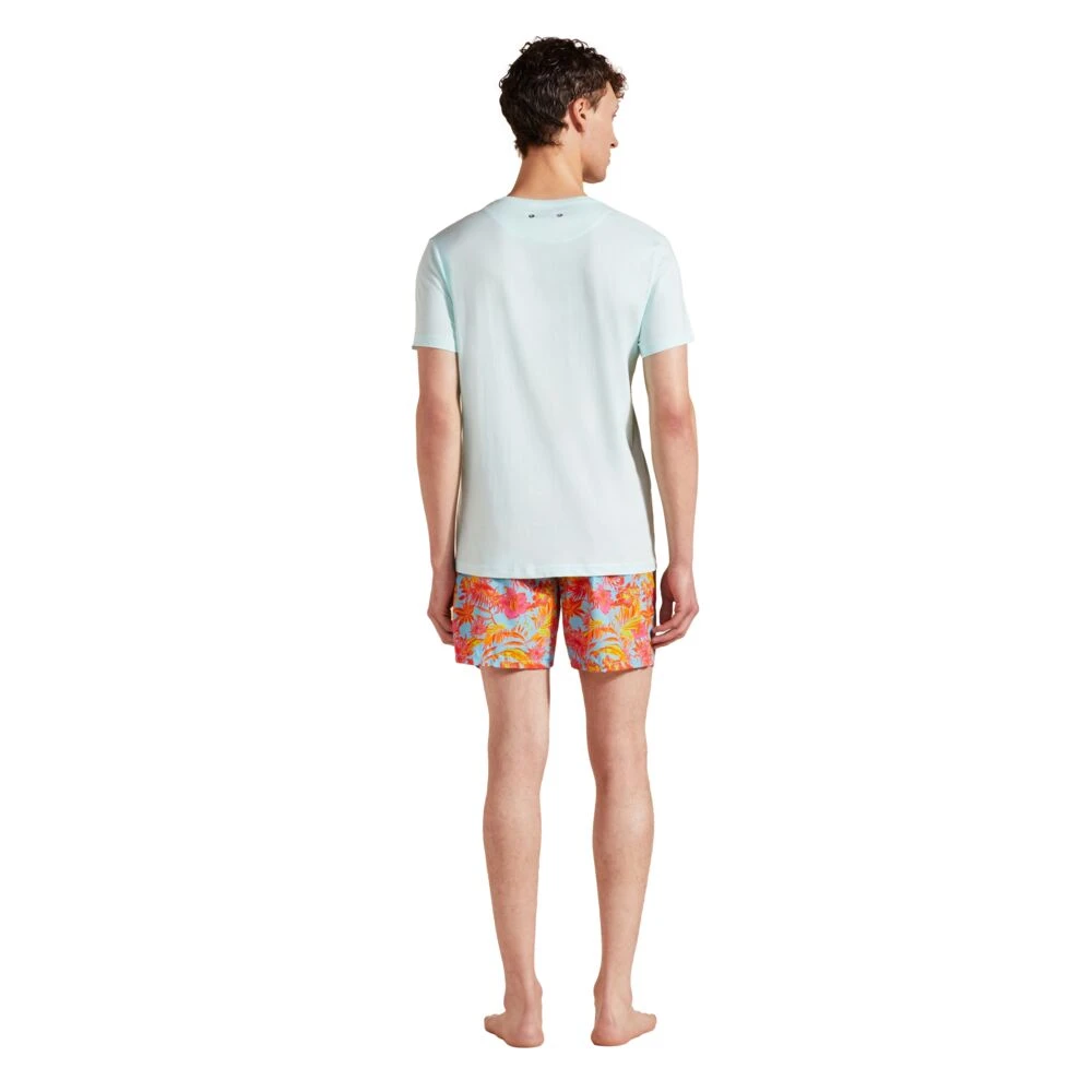 Vilebrequin Tahiti Flowers Heren T-shirt Blue Heren