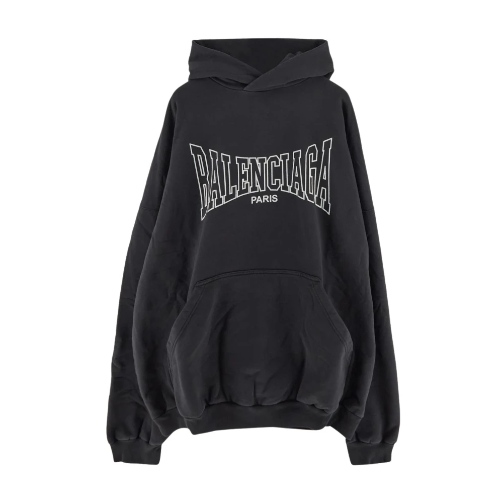 Balenciaga Katoenen Boxing Hoodie Black Heren