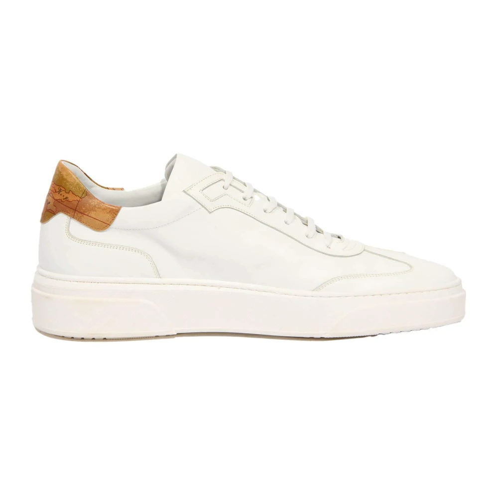 Alviero Martini 1a Classe Vintage Effect Sneakers Made in Italy Heren Schoenen Wit