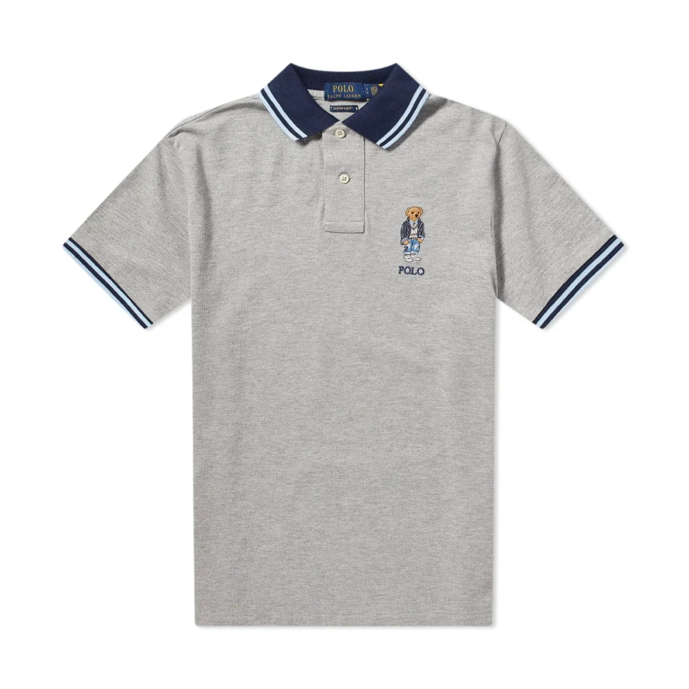 Ralph Lauren Custom Bear Polo Shirt Gray, Pojke