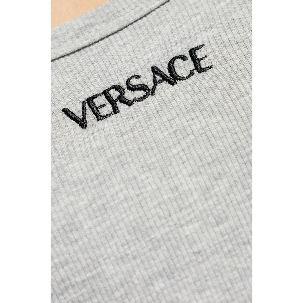 Versace Mouwloos T-shirt Gray Heren