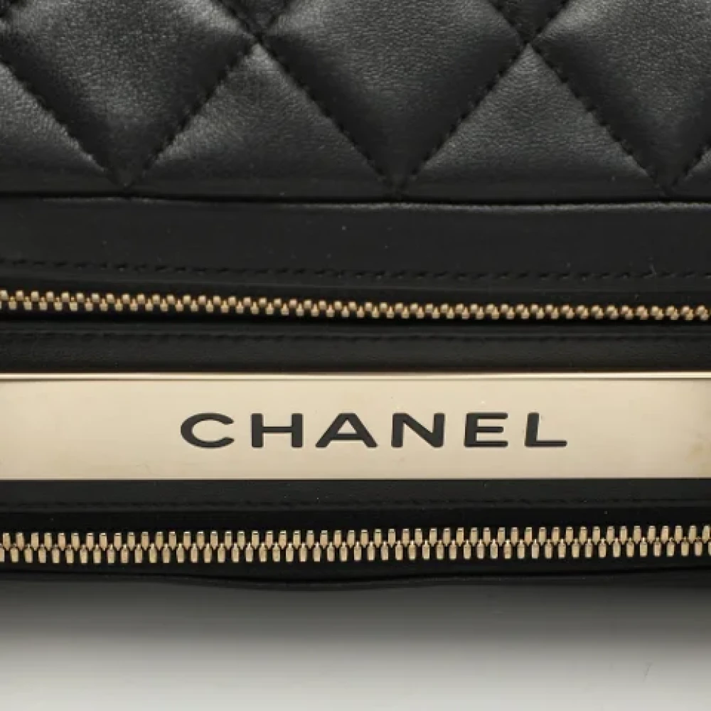 Chanel Vintage Pre-owned Leather handbags Black Dames