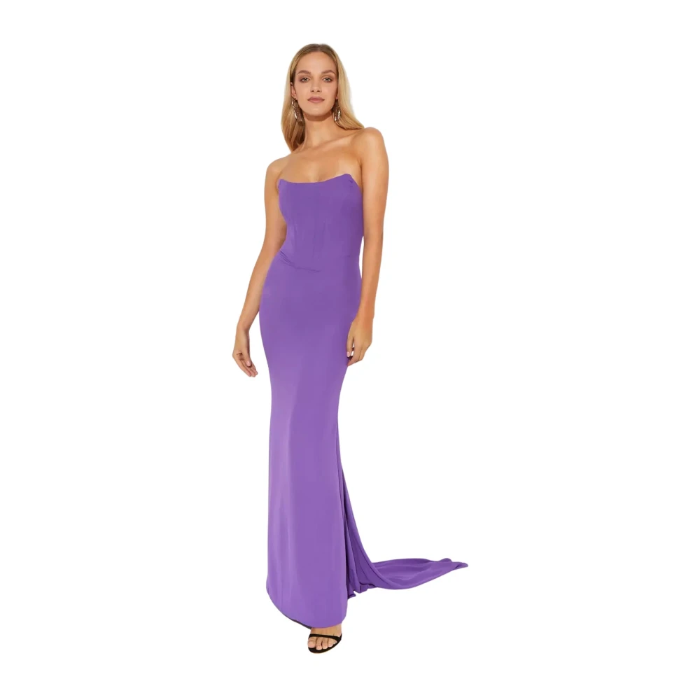 Giuseppe Di Morabito Purple Gowns, Female, Xs, Rosella Strapless Maxi Dress
