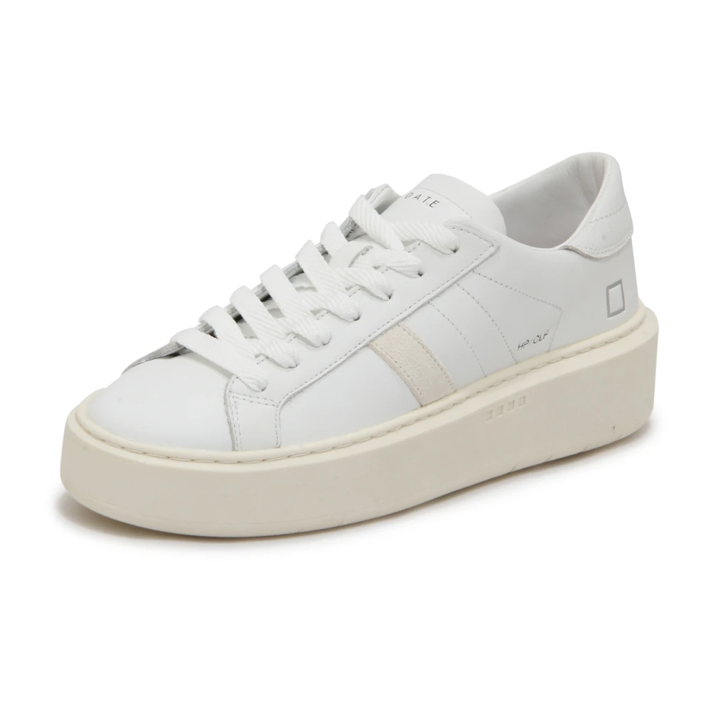 D.a.t.e. Women's White Hill Low Platform Calf - Sneakers - 6 Uk - Shoes