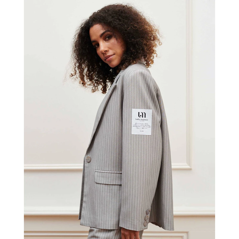 Lofty Manner Stijlvolle Liset Blazer Gray Dames