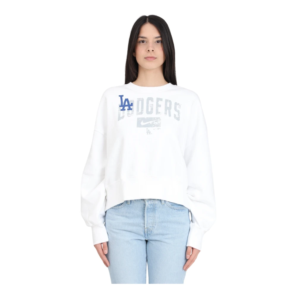 Nike Witte Crewneck Sweatshirt voor Vrouwen White Dames