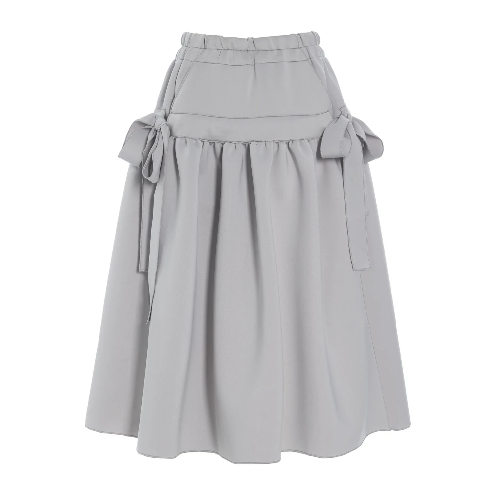 Bitte Kai Rand Scuba Rok met Strikdetails Gray Dames