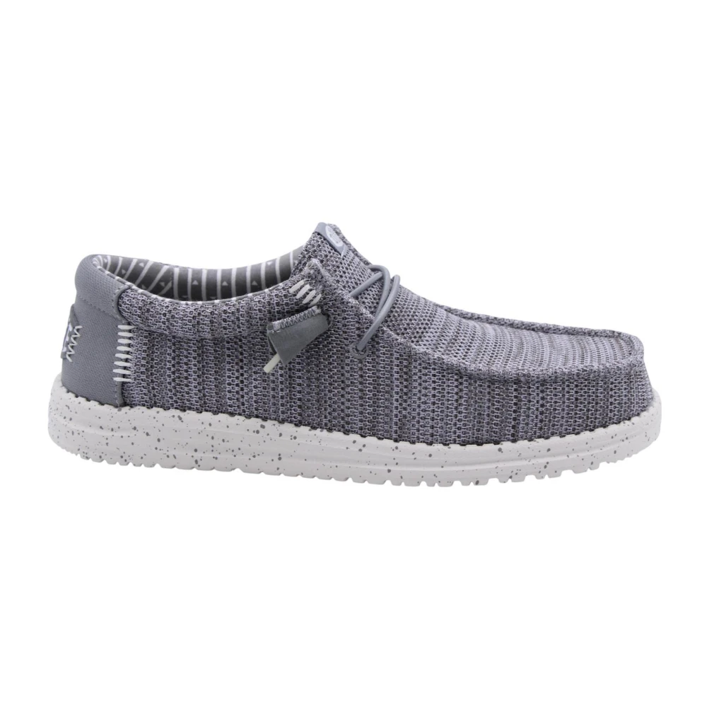 Hey Dude Men's Gray Stylish Espadrille Shoes For Summer - Laced Shoes - 7 Uk - Shoes