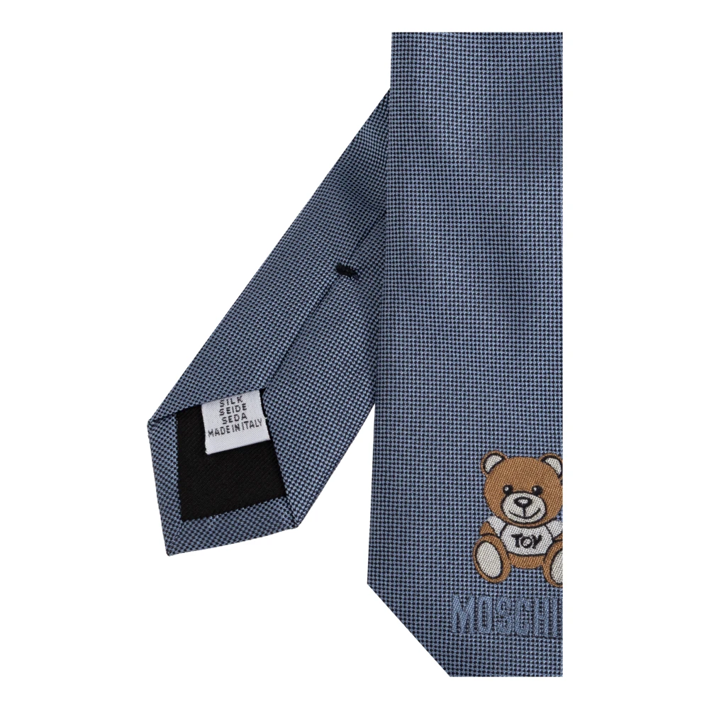Moschino Zijden stropdas Blue Heren