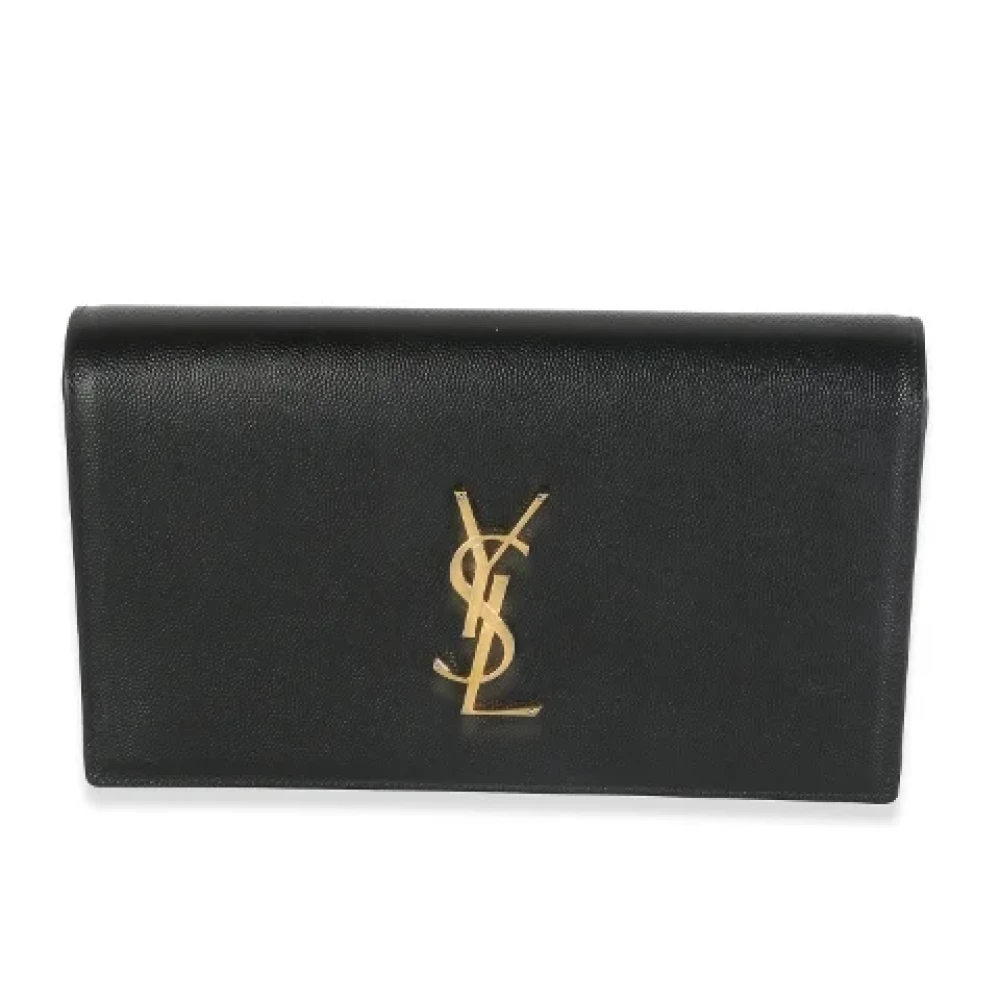 Yves Saint Laurent Vintage Pre-owned Leather clutches Black Dames