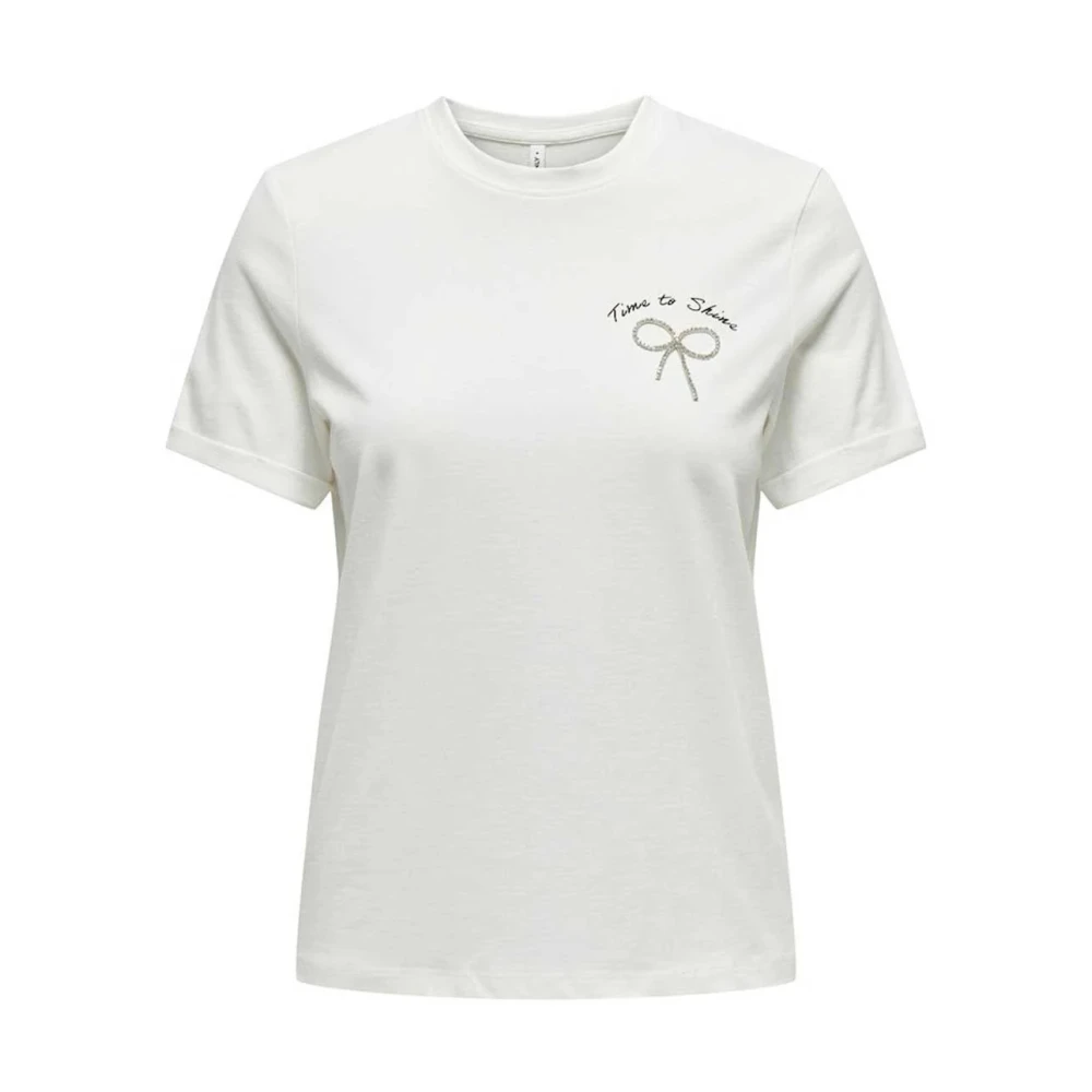 Only Casual Katoenen T-shirt White Dames