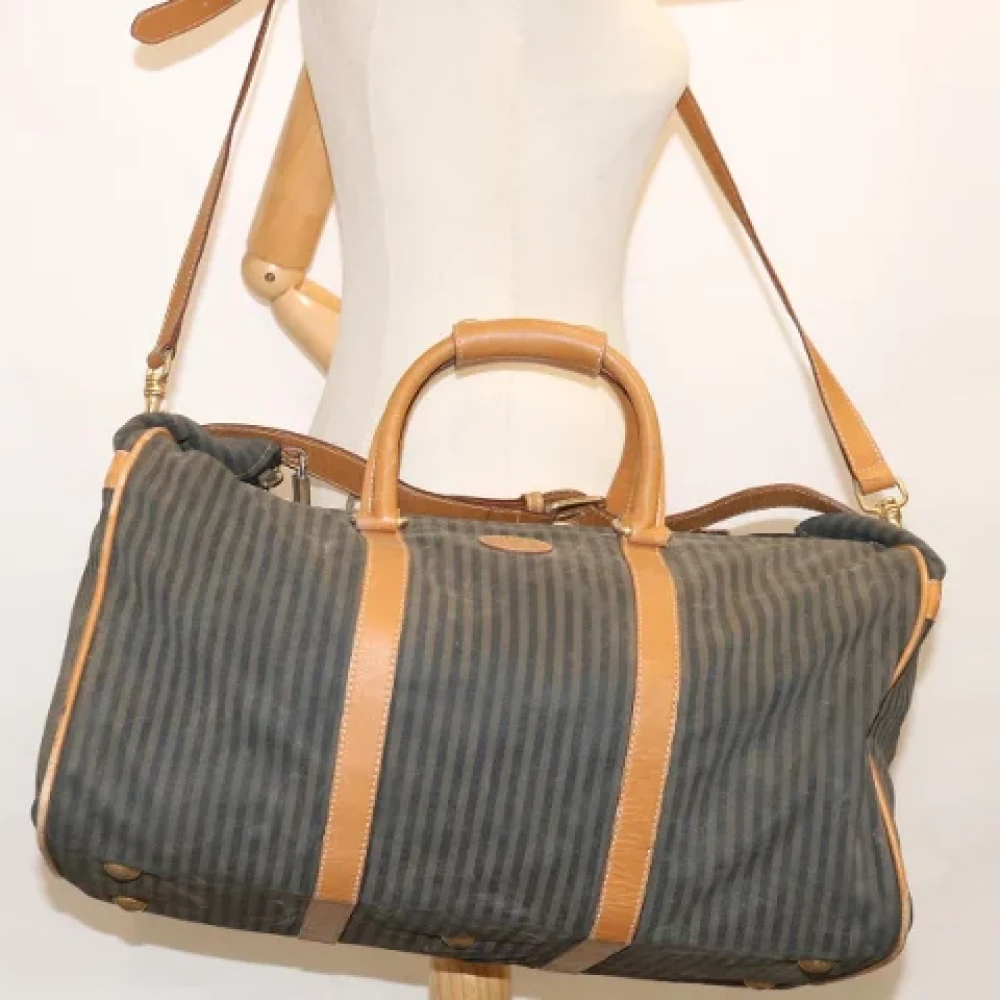 Fendi Vintage Pre-owned Canvas travel-bags Black Dames