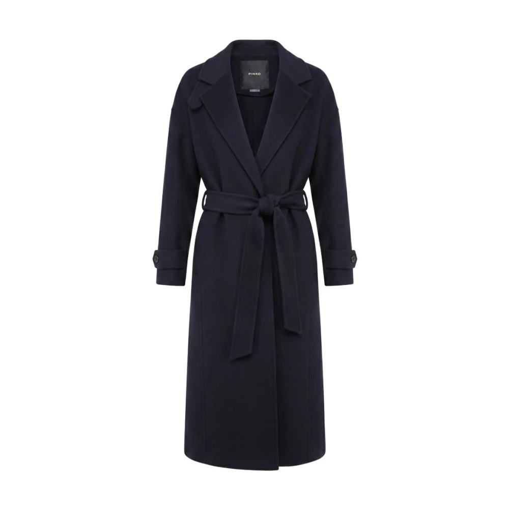 Pinko Casella Cappotto - Female - Belted Coats - Blue - Xs - Coats