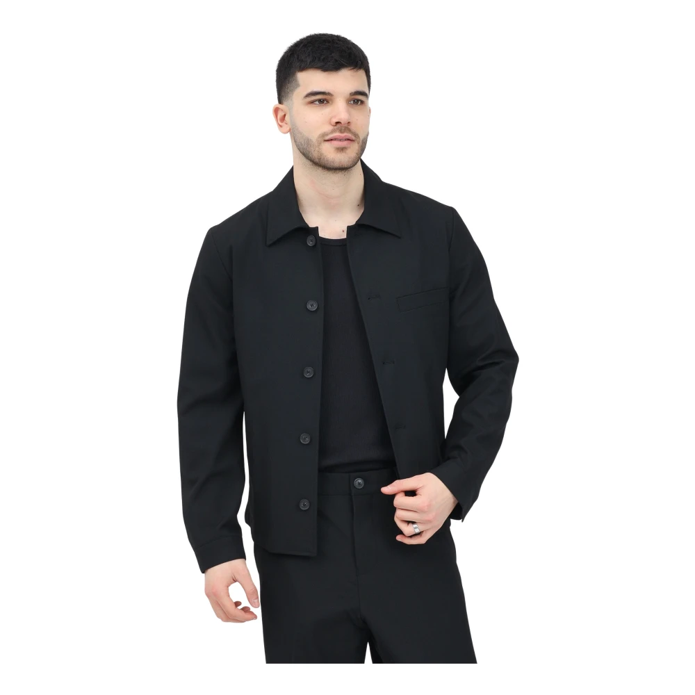 Selected Homme Zwarte Hybride Overhemd Blazer Jas Black Heren