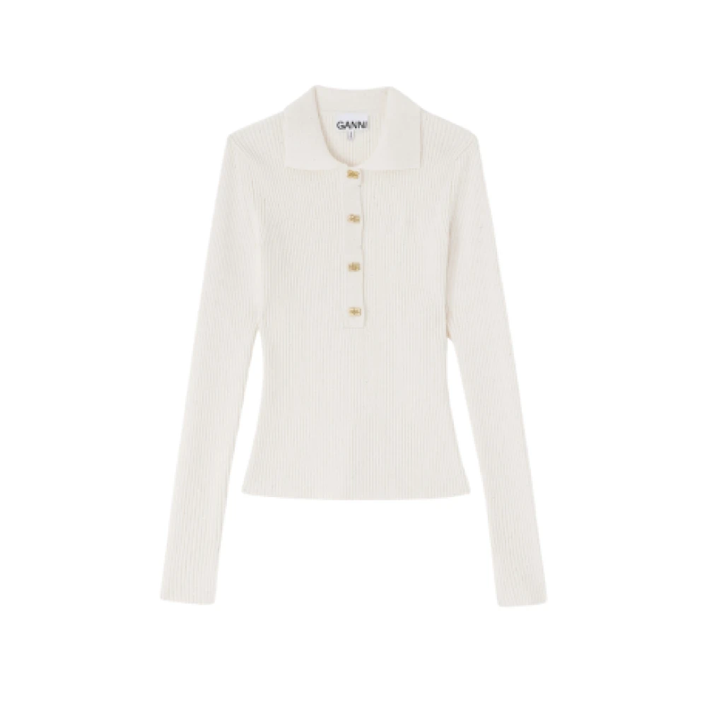 Ganni Donna Beige Maglie, M, New, - Immagine 3
