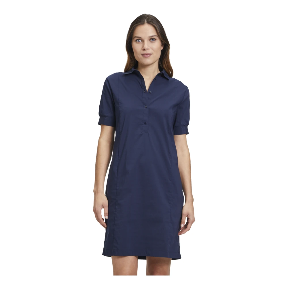 Betty & Co Casual Jurk met Ribboorden Blue Dames