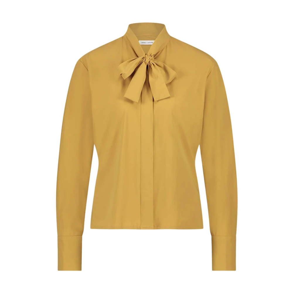 Jane Lushka Magda Blouse Technisch Jersey Yellow Dames