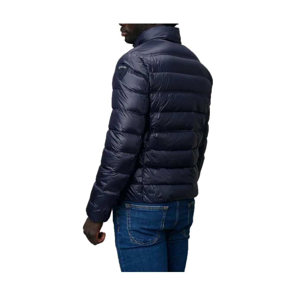 Blauer Winterjas met Capuchon en Rits Blue Heren
