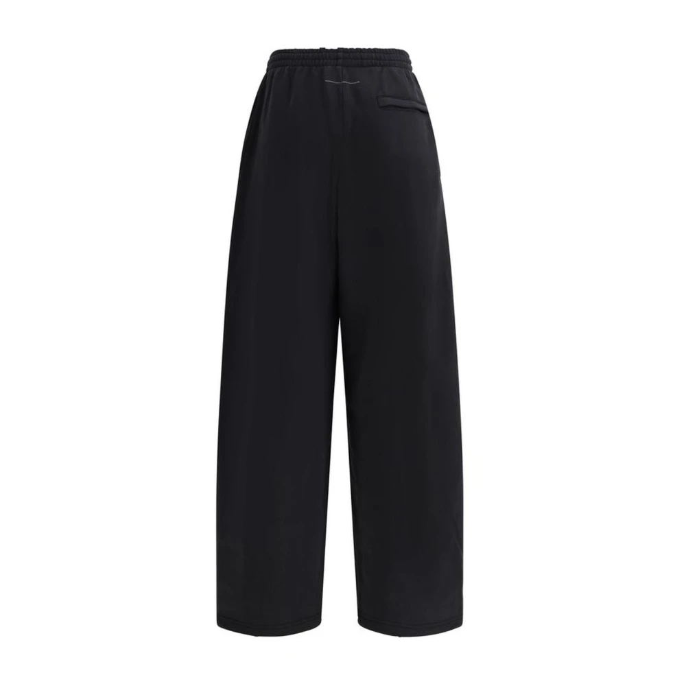 MM6 Maison Margiela Contrasterend Monogram Wide-Leg Sweatpants Black Dames