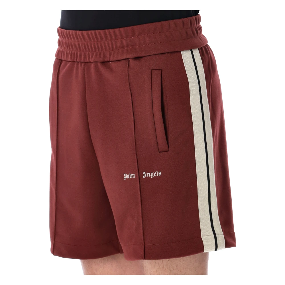 Palm Angels Logo Track Shorts voor Heren Brown Heren
