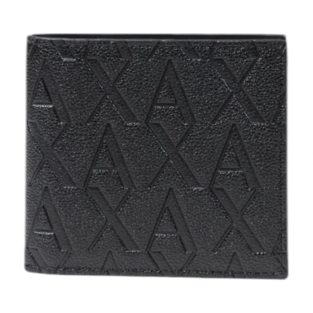 Armani Exchange Men's Black Minimalist Polyester Wallet For