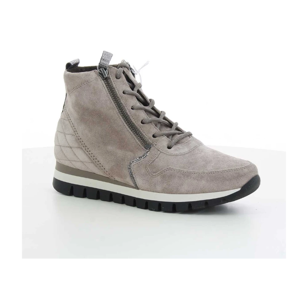 Gabor Stijlvolle Damessneakers in Taupe Gray Dames