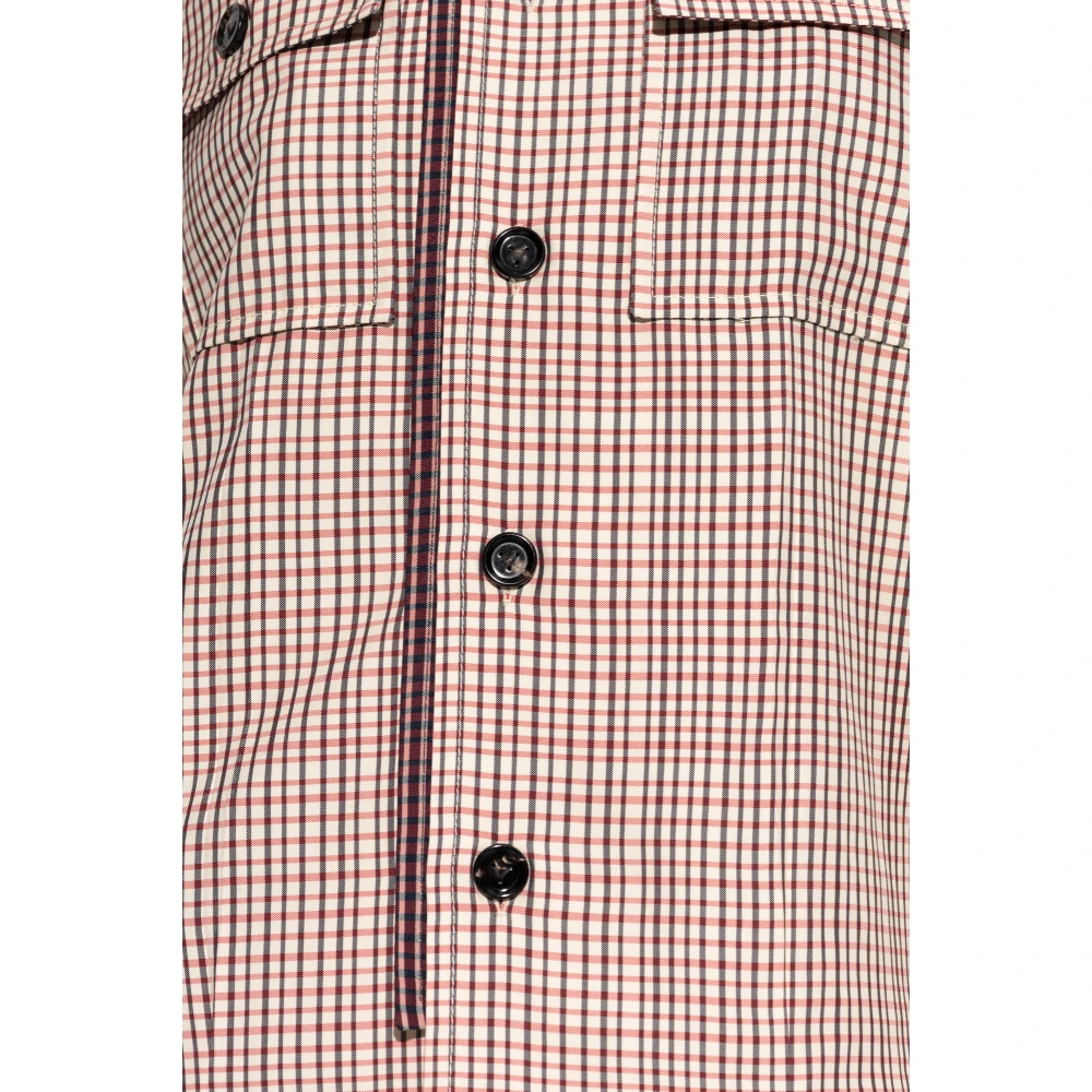 Bottega Veneta Geruite Overhemd Red Dames