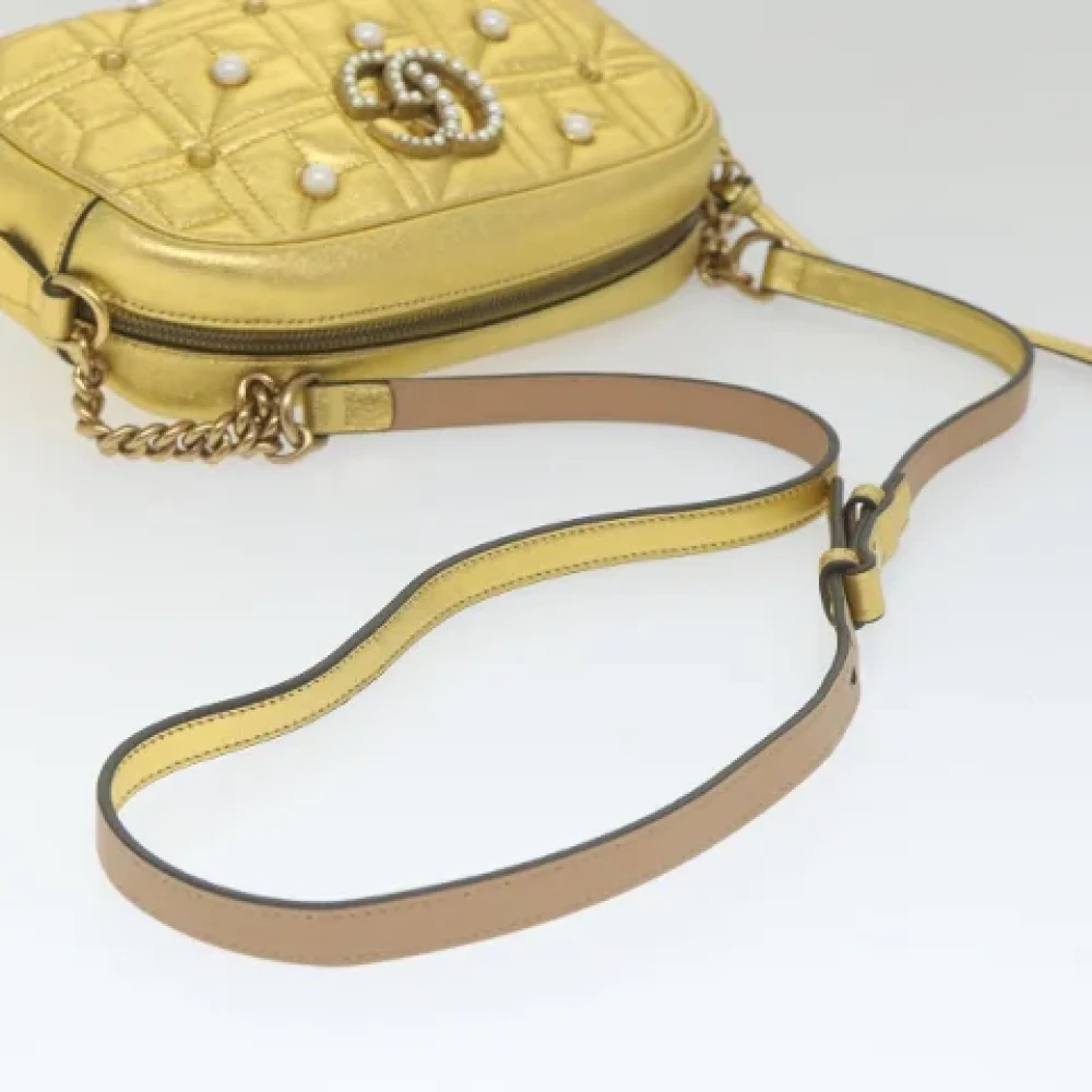 Gucci Vintage Pre-owned Leather gucci-bags Yellow Dames