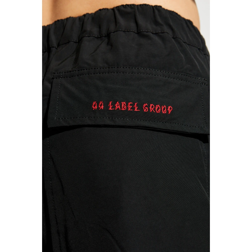 44 Label Group Wijde Broek Zomerse Stijl Black Heren