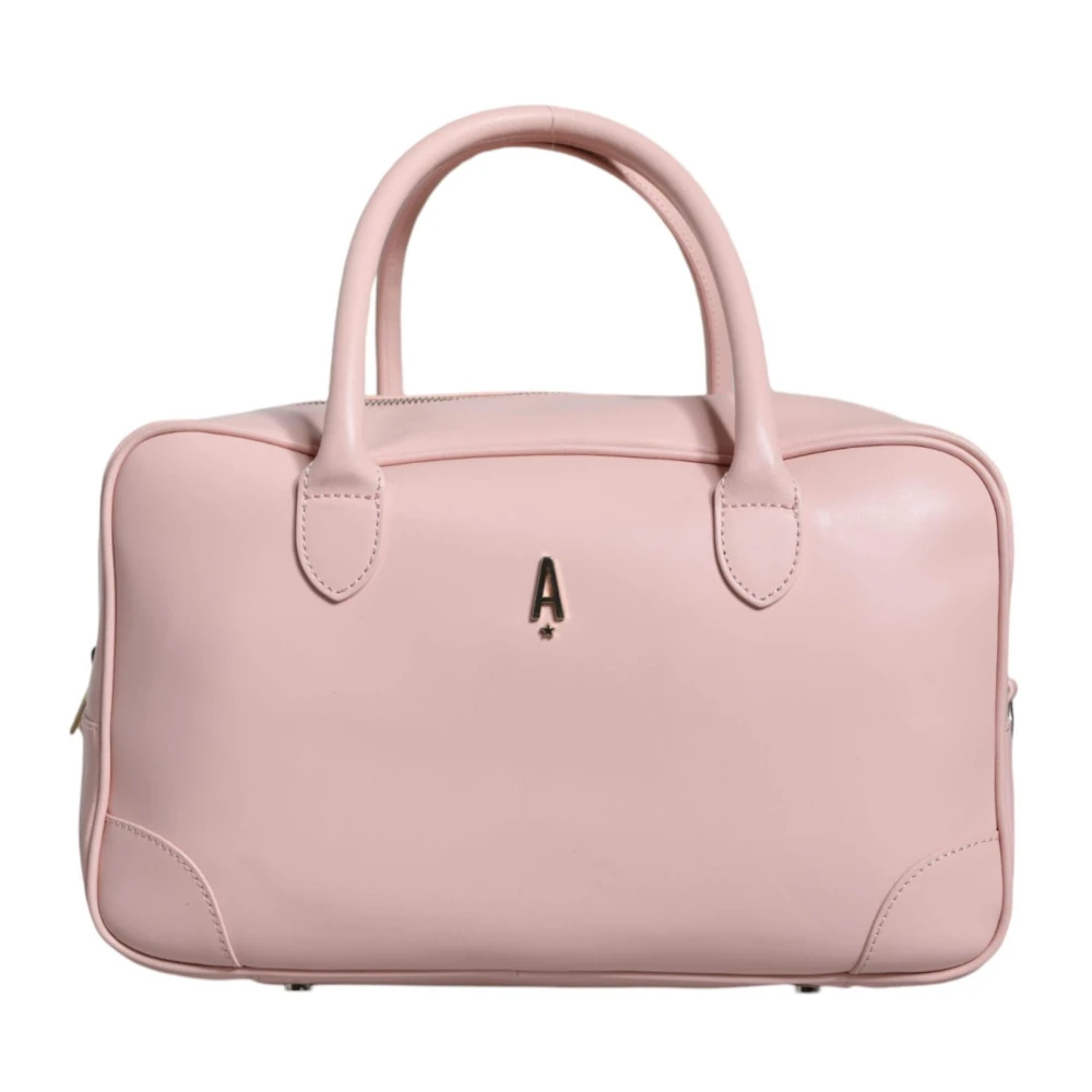 Aniye By Läder Logo Duffel Handväska med Leopard Pink, Dam