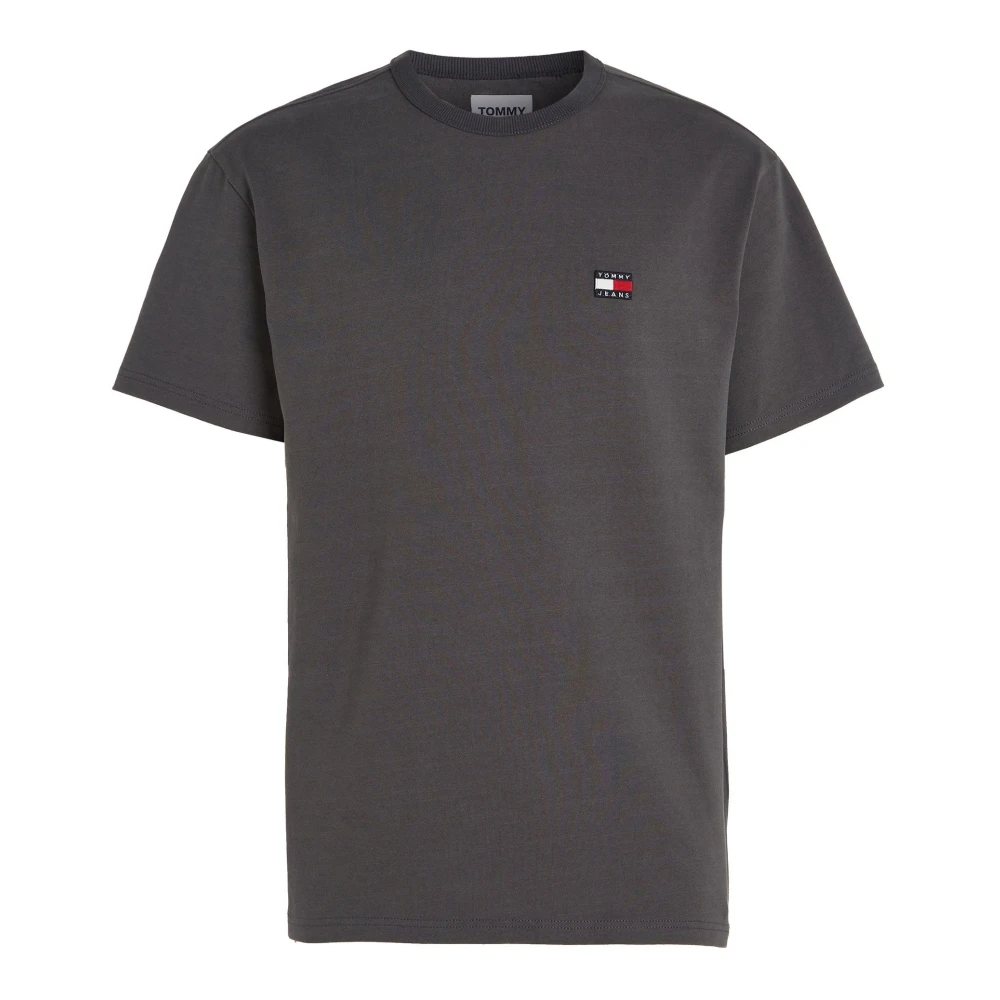 Tommy Jeans Klassieke pasvorm T-shirt met badge Gray Heren