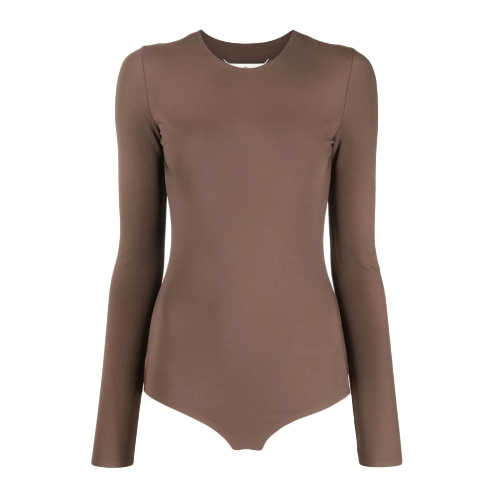 Maison Margiela Tobacco Longsleeve Bodysuit Brown Dames