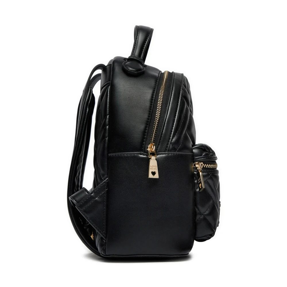 Love Moschino Gewatteerde Pu-rugzak in Zwart Black Dames